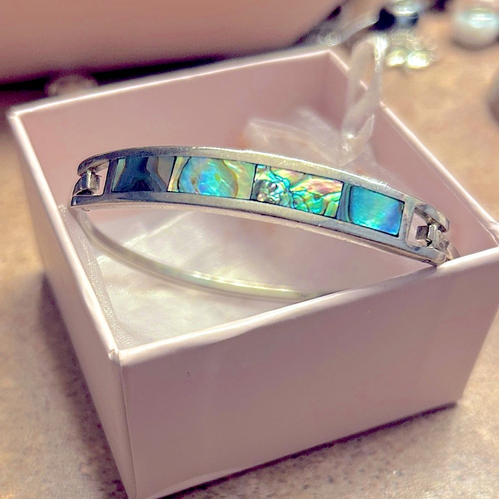 925 Sterling Abalone Bangle
